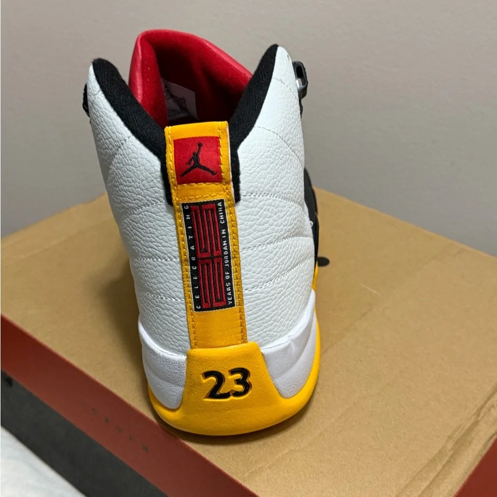 Jordan Men's White, Black, and Red Sneakers